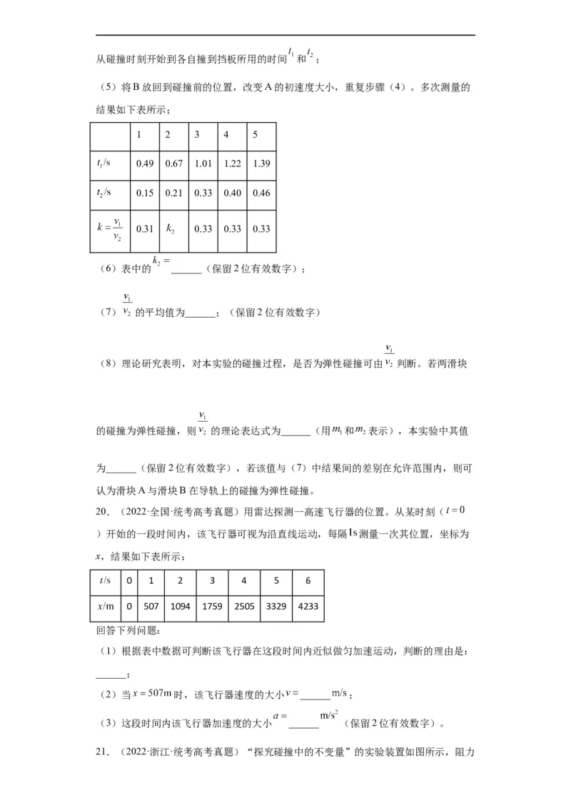 专题17力学实验(原卷版)_赠送：2008-2024全套高考真题_高考物理真题_送高考物理五年真题(2019-2023)分项汇编（全国通用）