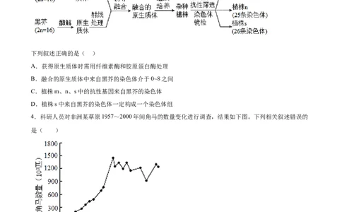 生物（北京卷）（A4考试版）_2023高考押题卷_学易金卷-2023学科网押题卷（各科各版本）_2023学科网押题卷-学易金卷-生物_生物（北京卷）-学易金卷：2023年高考考前押题密卷