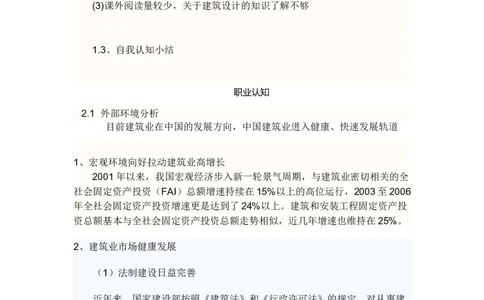 大学生职业生涯规划书建筑学_E6-职业规划_39建筑学专业