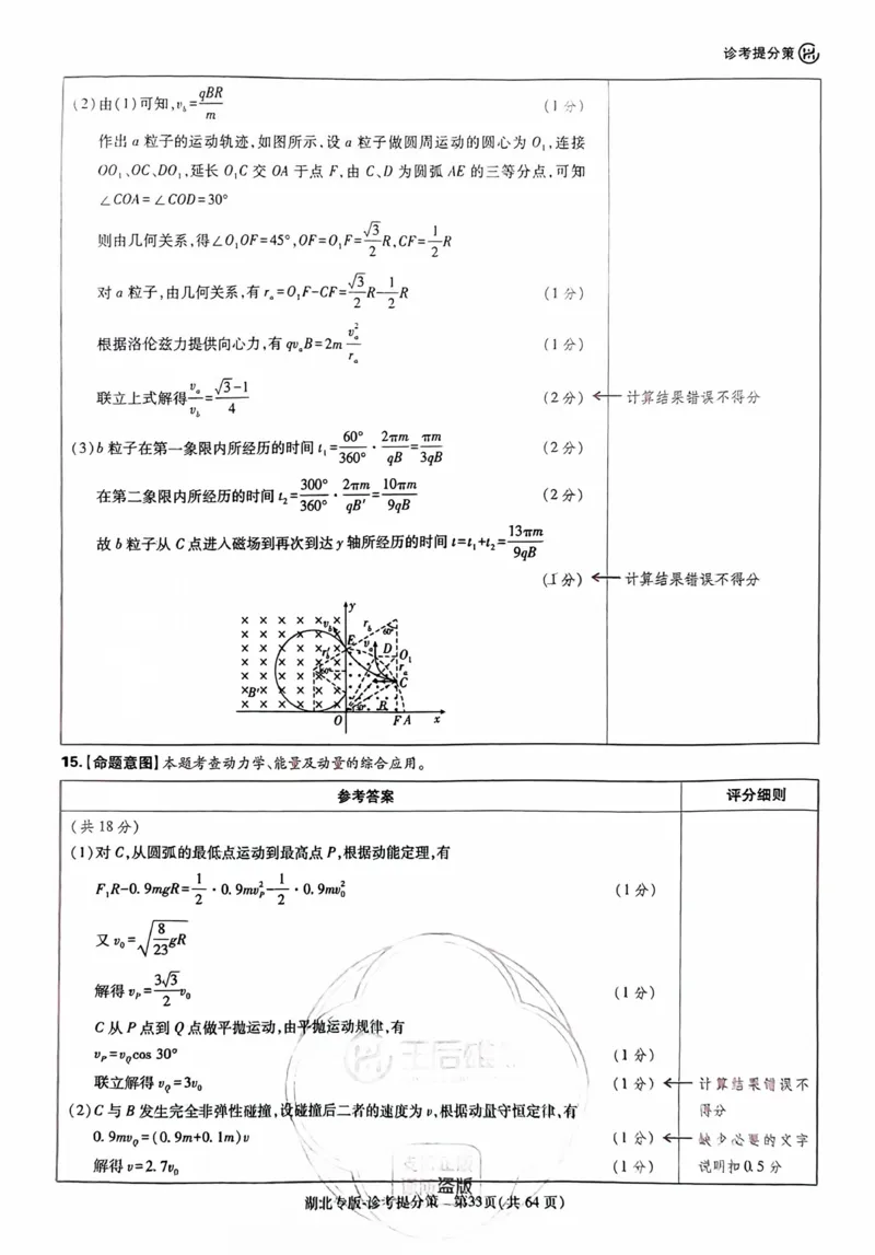 物理答案_2024高考押题卷_22024王hou雄_16王后雄押题_2024年王后雄高考押题预测卷（湖北专版）_物理