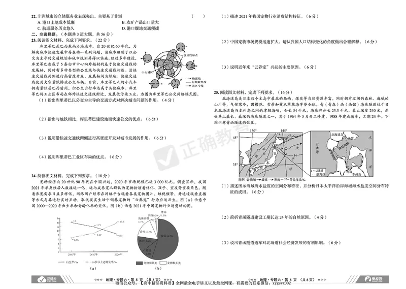新高考《正确小卷》2024总复习地理质检卷2_2024高考押题卷_72024正确教育全系列_2024年正确小卷全系列_（新高考）2024《正确小卷&middot;复习质检卷》（九科全）各两套