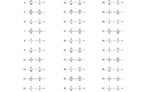 分数加法第51~70篇（高级）_编码0121-6年级数学口算计算_口算题（适合5年级）_分数-加法（200篇）_（分数）加法高级（100篇）