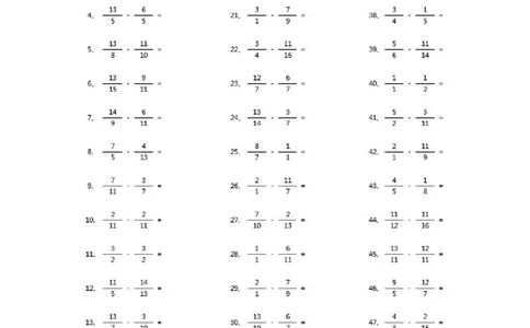 分数减法第71~90篇（高级）_编码0121-6年级数学口算计算_口算题（适合5年级）_分数-减法（200篇）_（分数）减法高级（100篇）