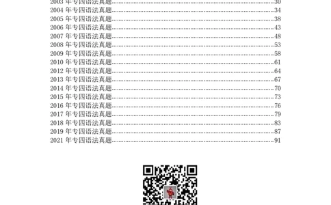 历年专四语法真题（1996---2021）_2025专四专八真题及备考资料_2009-2024专四真题+备考资料_2024专四备考资料合辑（电子书）_24专四语法与词汇_2024语法历年真题