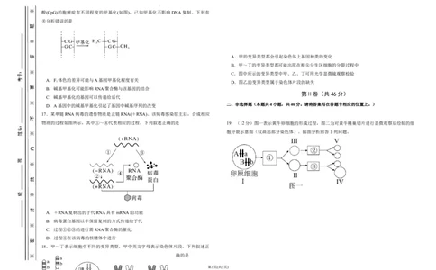 高三十月月考生物(1)_2023年10月_0210月合集_2024届天津市静海区北师大实验学校高三上学期第一阶段评估_天津市静海区北师大实验学校2024届高三上学期第一阶段评估生物