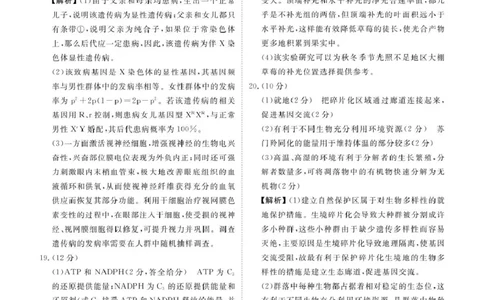 2025届新高三开学联考生物答案_8月_2408032025届广东衡水金卷新高三8月开学联考_2025届广东衡水金卷新高三8月开学联考生物试卷