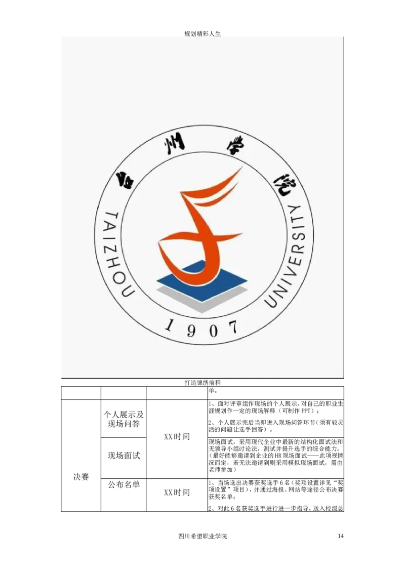 希望汽车职业学院大学生职业生涯规划大赛策划书_E6-职业规划_27汽车类专业