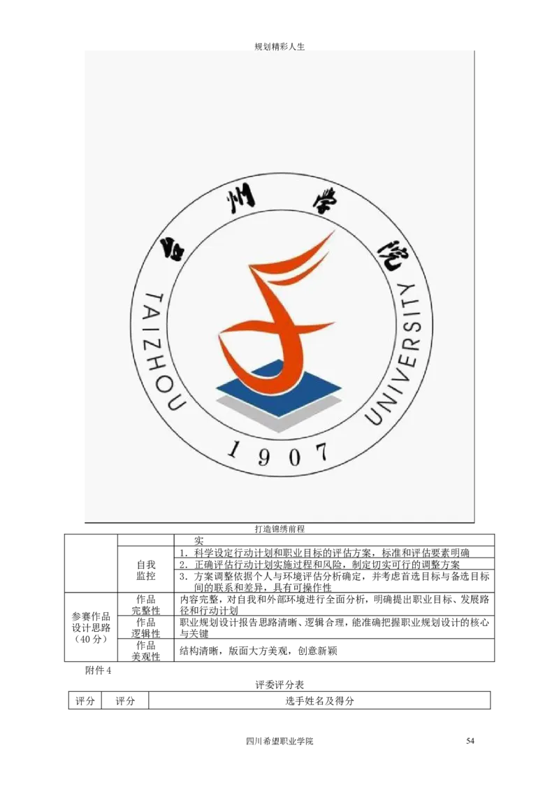 希望汽车职业学院大学生职业生涯规划大赛策划书_E6-职业规划_27汽车类专业