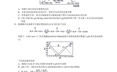 2023届河北省衡水中学高三下学期一调考试丨化学_2024年2月_01每日更新_14号_2023届河北省衡水中学高三下学期一调考试3月_2023届河北省衡水中学高三下学期一调考试3月化学