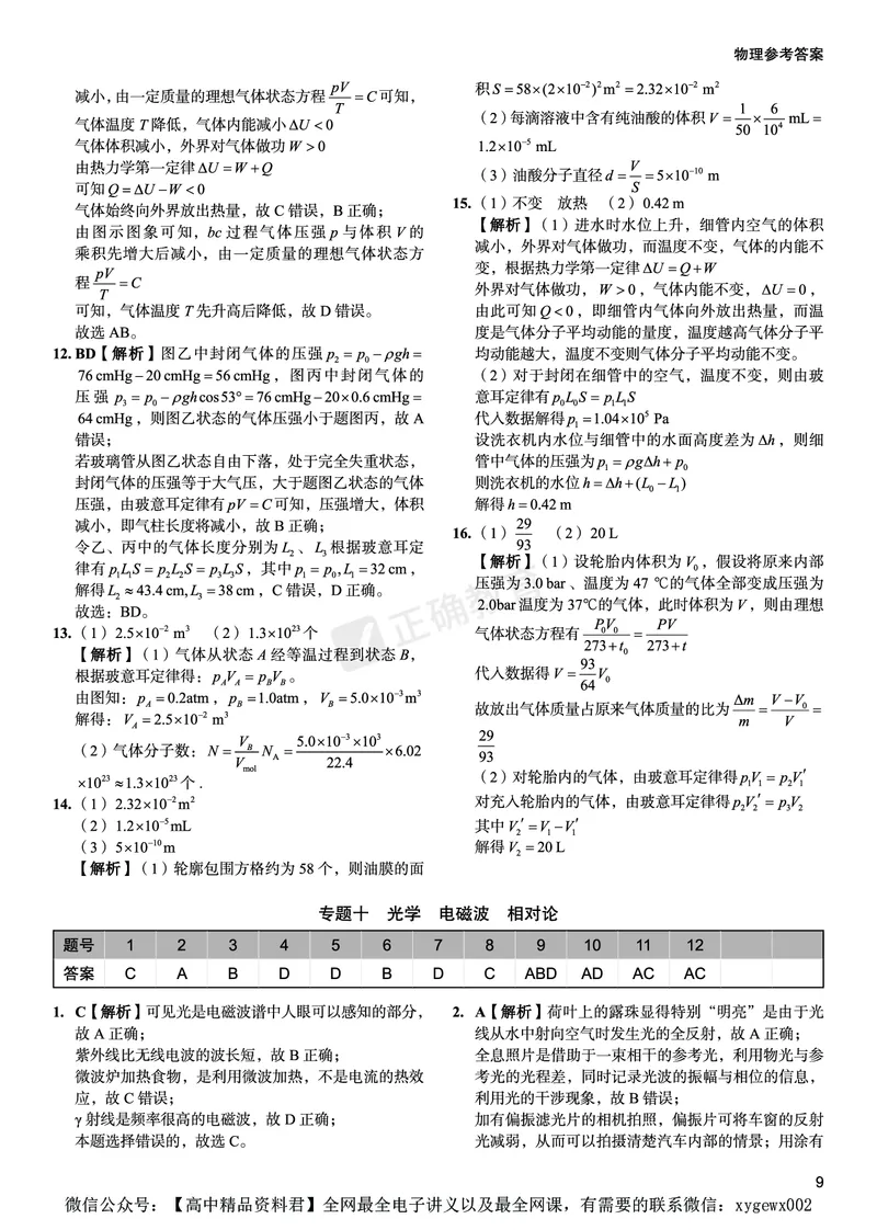 新高考《正确小卷》2024总复习物理质检卷答案2_2024高考押题卷_72024正确教育全系列_2024年正确小卷全系列_（新高考）2024《正确小卷&middot;复习质检卷》（九科全）各两套