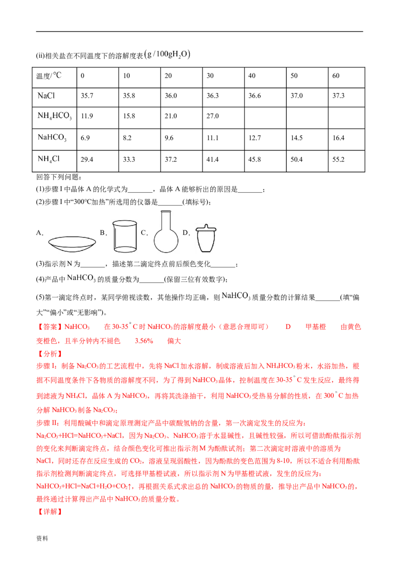 专题14化学实验综合题-五年（2019-2023）高考化学真题分项汇编（全国通用）（解析版）_赠送：2008-2024全套高考真题_高考化学真题_送高考化学五年真题(2019-2023)分项汇编（全国通用）