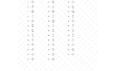 分数加法第1-20篇答案_编码0121-6年级数学口算计算_口算题（适合5年级）_分数-加法（200篇）_（分数）加法高级（100篇）