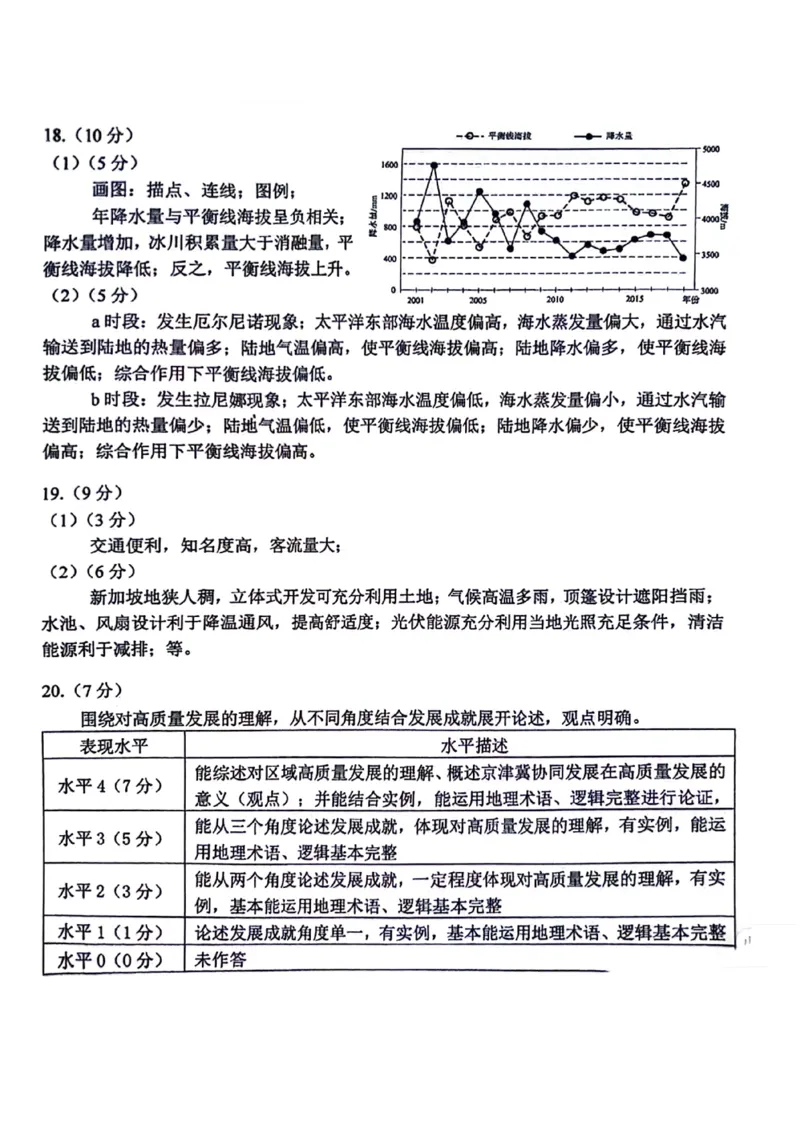 2024北京西城高三一模地理试题及答案(1)_2024年4月_024月合集_2024届北京市东城区高三一模