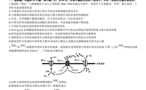 河南省名校联盟2022-2023学年高三上学期9月联考生物试题_2023年7月_01每日更新_27号_2023届河南青桐鸣名校联盟高三上学期9月联考_河南省部分学校2022-2023学年高三上学期9月联考生物