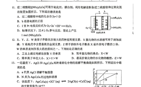2024届四川省南充市高三下学期适应性考试（二诊）理综试题_2024年3月_013月合集_2024届四川省南充市高三高考适应性考试（二诊）