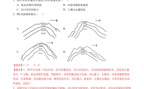 专题07自然灾害与地理信息技术-五年（2019-2023）高考地理真题分项汇编（解析版）_赠送：2008-2024全套高考真题_高考地理真题_送高考地理五年真题(2019-2023)分项汇编（全国通用）
