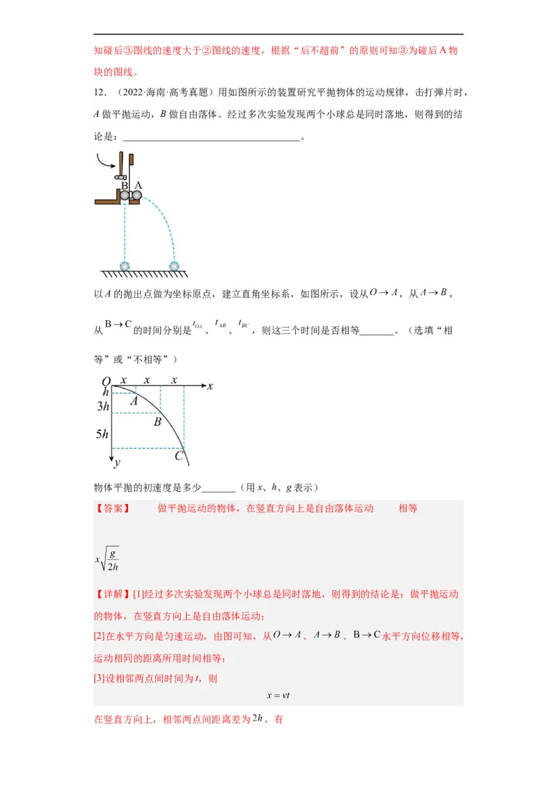 专题17力学实验(解析版)_赠送：2008-2024全套高考真题_高考物理真题_送高考物理五年真题(2019-2023)分项汇编（全国通用）