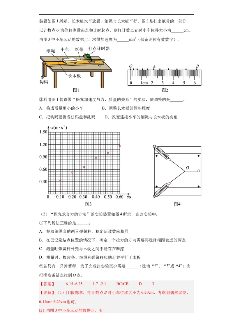 专题17力学实验(解析版)_赠送：2008-2024全套高考真题_高考物理真题_送高考物理五年真题(2019-2023)分项汇编（全国通用）