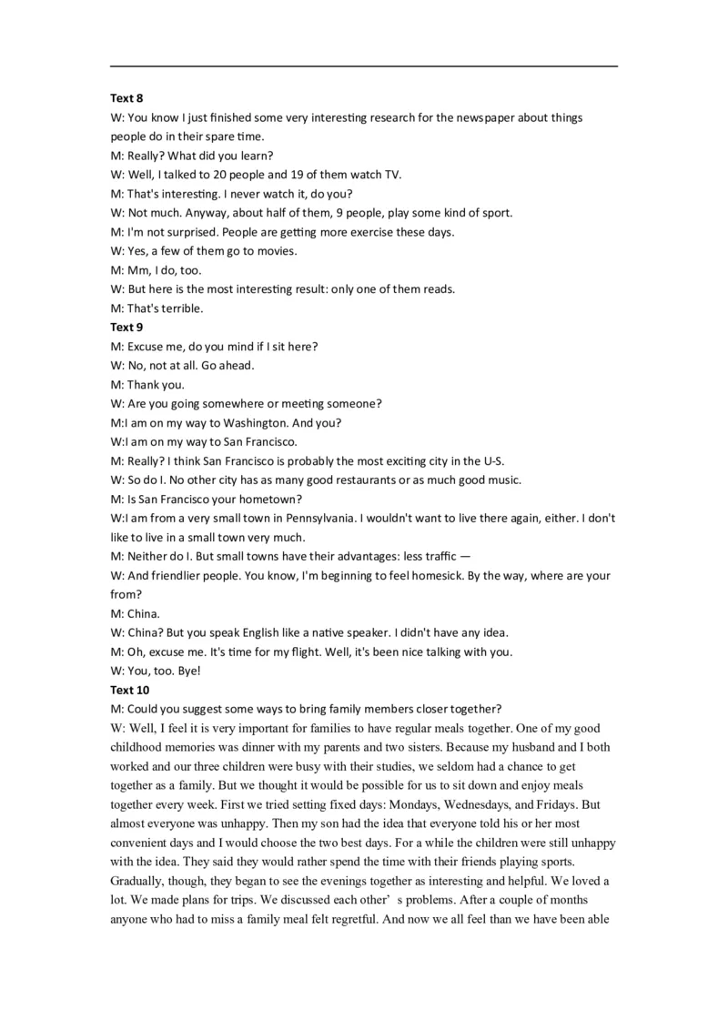 2005年英语听力（全国卷Ⅰ）听力原文_2024年5月_01按日期_1号_2024高考英语听力专题（80套模拟训练+历年真题）(附音频）_2005-2023年高考英语听力真题汇总