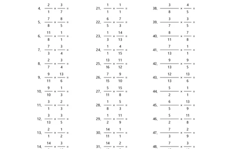 分数乘法第81~100篇（高级）_编码0121-6年级数学口算计算_口算题（适合6年级）(1)_分数-乘法（200篇）_（分数）乘法高级（100篇）