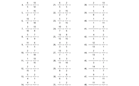 分数乘法第81~100篇（高级）_编码0121-6年级数学口算计算_口算题（适合6年级）(1)_分数-乘法（200篇）_（分数）乘法高级（100篇）