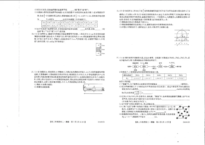 2024届河南省创新联盟TOP二十名校质检二(二模)理综(1)_2024年3月_013月合集_2024届河南省创新联盟TOP二十名校质检二(二模)