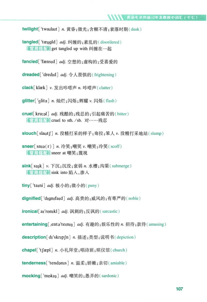 十年专四真题词汇_2025专四专八真题及备考资料_2009-2024专四真题+备考资料_2024专四备考资料合辑（电子书）_24专四词汇_10年真题核心词汇