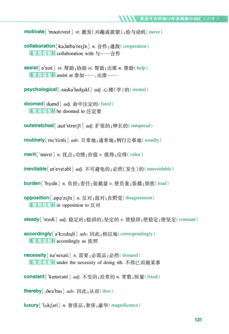 十年专四真题词汇_2025专四专八真题及备考资料_2009-2024专四真题+备考资料_2024专四备考资料合辑（电子书）_24专四词汇_10年真题核心词汇