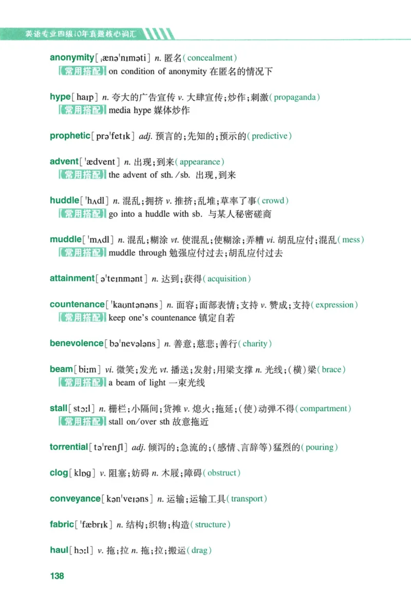 十年专四真题词汇_2025专四专八真题及备考资料_2009-2024专四真题+备考资料_2024专四备考资料合辑（电子书）_24专四词汇_10年真题核心词汇