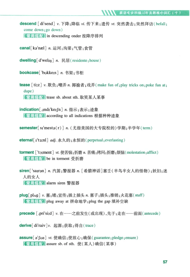 十年专四真题词汇_2025专四专八真题及备考资料_2009-2024专四真题+备考资料_2024专四备考资料合辑（电子书）_24专四词汇_10年真题核心词汇