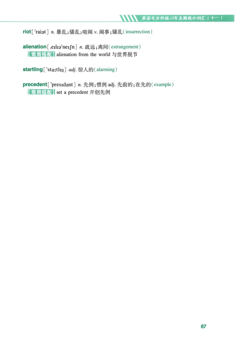 十年专四真题词汇_2025专四专八真题及备考资料_2009-2024专四真题+备考资料_2024专四备考资料合辑（电子书）_24专四词汇_10年真题核心词汇