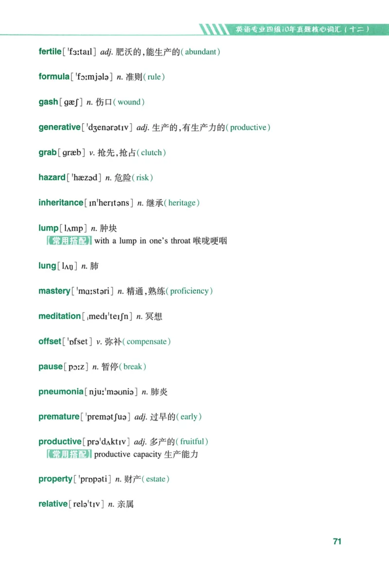 十年专四真题词汇_2025专四专八真题及备考资料_2009-2024专四真题+备考资料_2024专四备考资料合辑（电子书）_24专四词汇_10年真题核心词汇