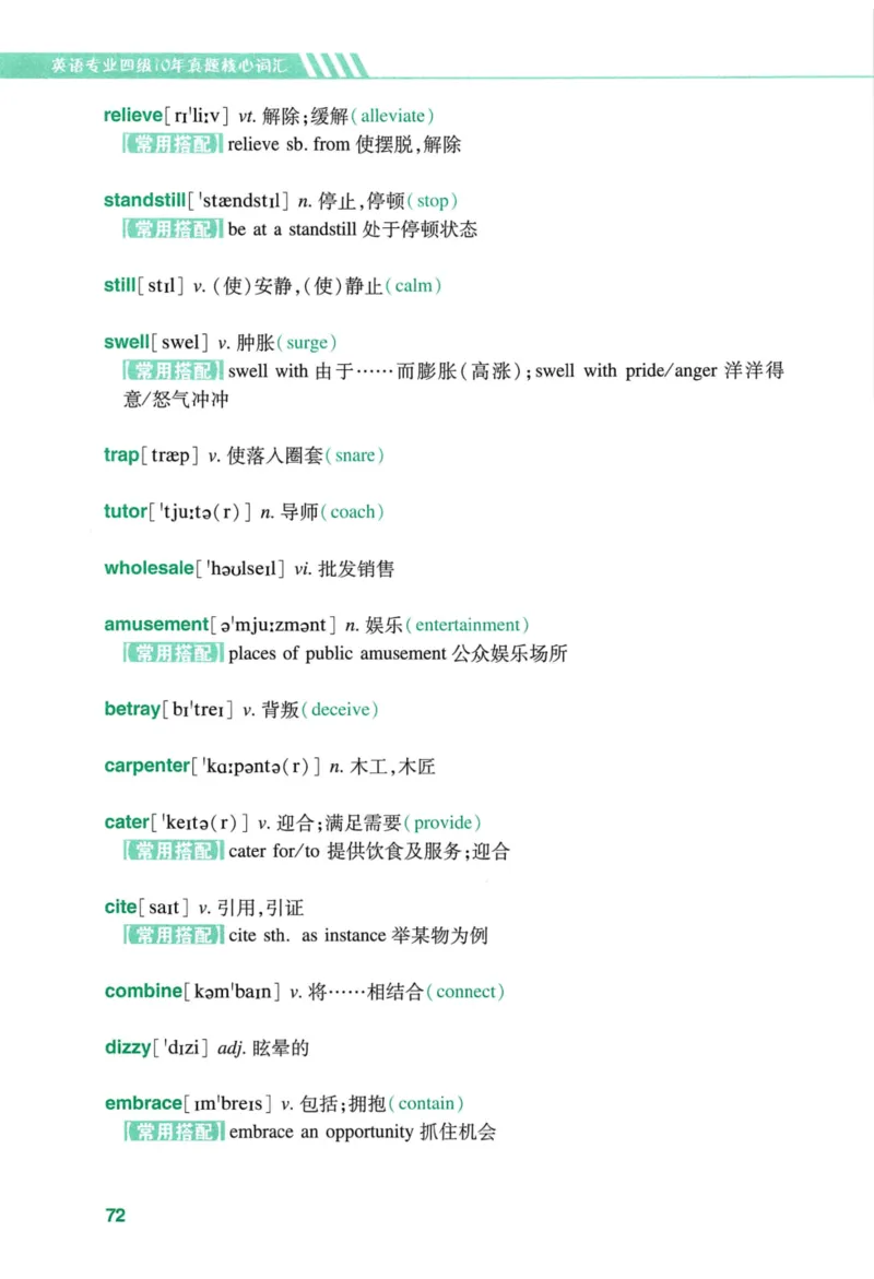 十年专四真题词汇_2025专四专八真题及备考资料_2009-2024专四真题+备考资料_2024专四备考资料合辑（电子书）_24专四词汇_10年真题核心词汇