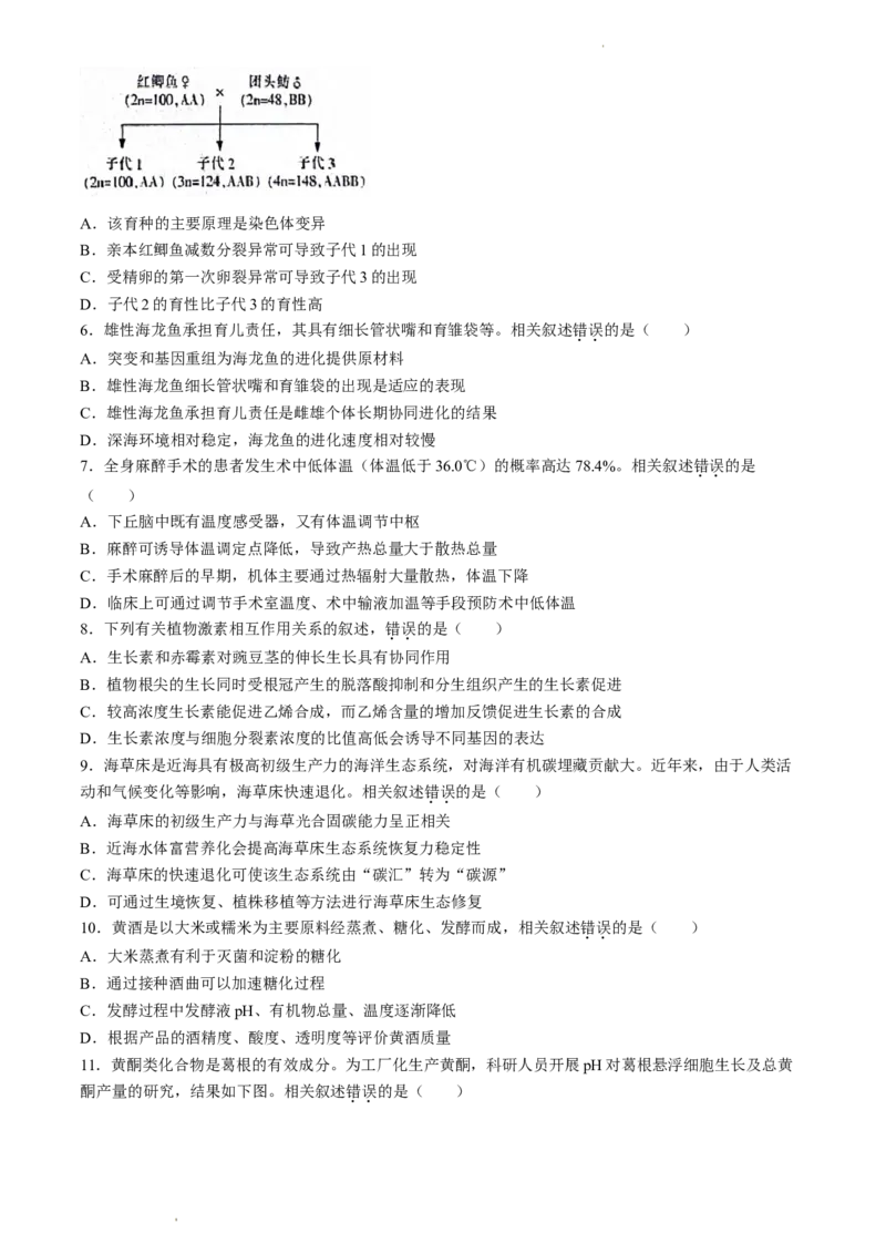 2024届江苏省南通市模拟预测生物试题_2024年5月_01按日期_30号_2024届江苏省南通市高考考前模拟高三练习卷(南通四模)_江苏省南通市2024届高考考前模拟高三练习卷(南通四模)生物试题