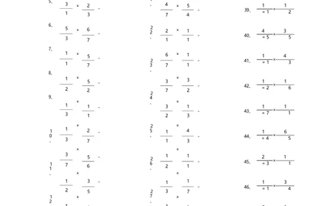 分数乘法第51~70篇（初级）_编码0121-6年级数学口算计算_口算题（适合6年级）(1)_分数-乘法（200篇）_（分数）乘法初级（100篇）