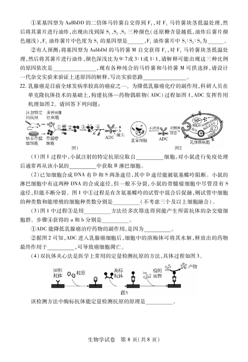 生物_2023年9月_01每日更新_8号_2024届湖北省宜荆荆恩高三9月起点考试_湖北省宜荆荆恩2023-2024学年高三上学期9月起点考试生物试题