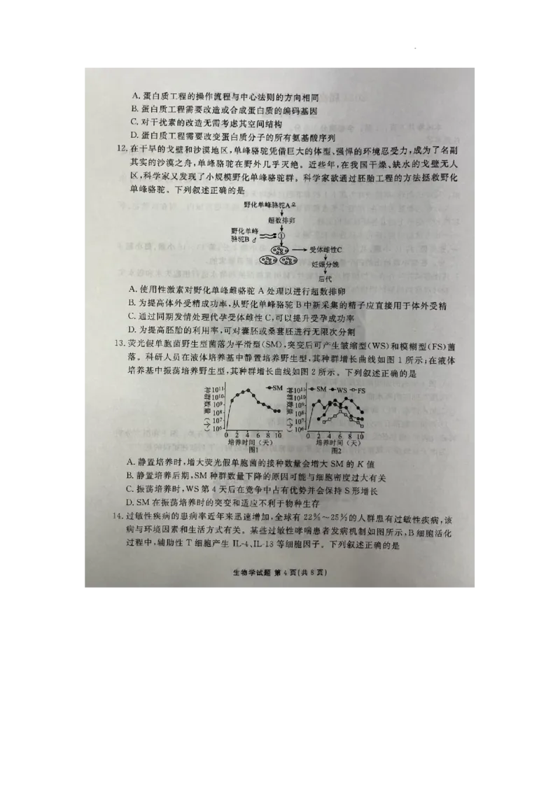 2024届广东省高三三模生物试题_2024年5月_01按日期_18号_2024届衡水金卷高三5月大联考_2024届广东衡水金卷高三5月大联考生物