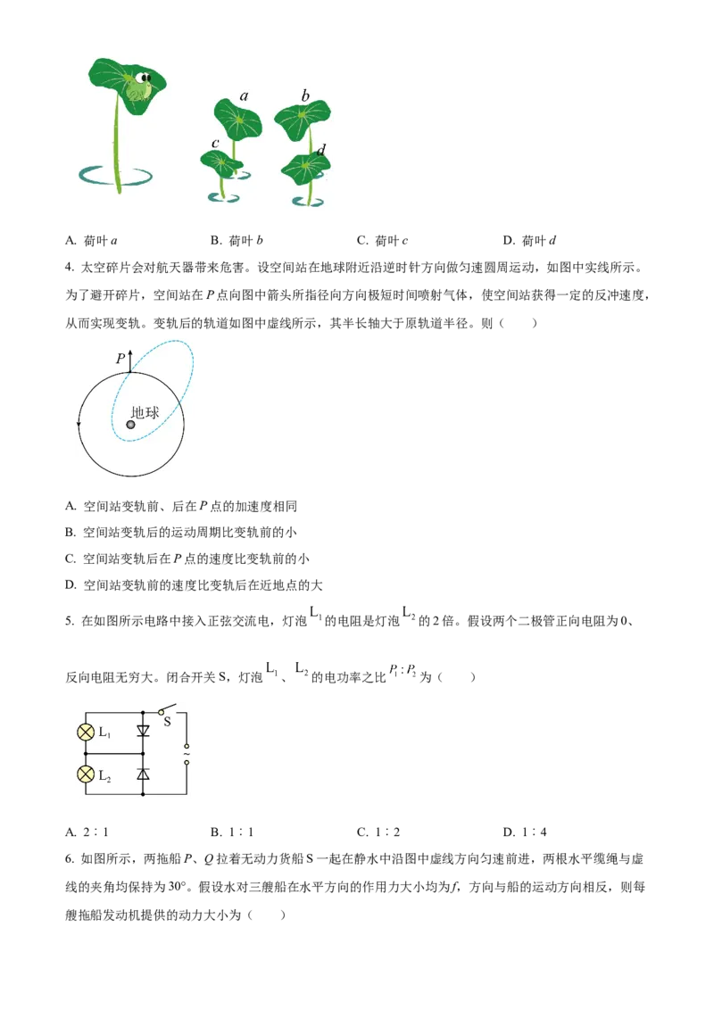 2024年高考湖北卷物理真题（原卷版）_高考真题全网收集_物理_2024年新高考湖北卷物理高考真题解析（参考版）