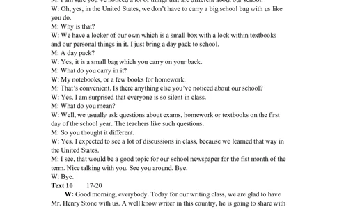 2009年英语听力（全国卷Ⅰ）听力原文_2024年5月_01按日期_1号_2024高考英语听力专题（80套模拟训练+历年真题）(附音频）_2005-2023年高考英语听力真题汇总