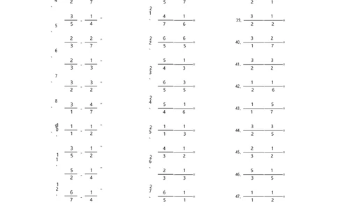 分数减法第81-100篇（初级）_编码0121-6年级数学口算计算_口算题（适合5年级）_分数-减法（200篇）_（分数）减法初级（100篇）