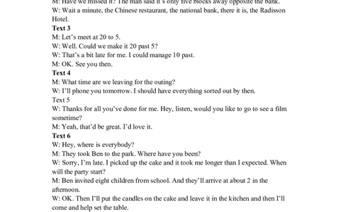 2011年英语听力（全国卷Ⅰ）听力原文_2024年5月_01按日期_1号_2024高考英语听力专题（80套模拟训练+历年真题）(附音频）_2005-2023年高考英语听力真题汇总