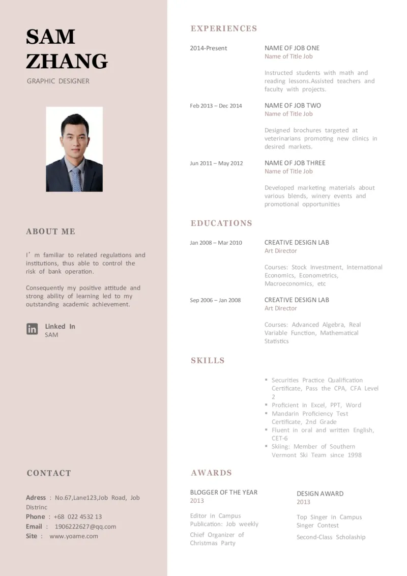 2高端简洁英文CV简历(68)_各类简历_简历模板(1)_英文简历模版86套2025版_