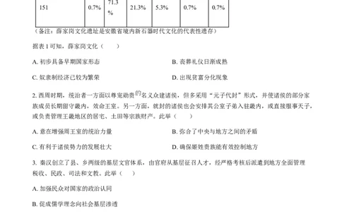 云南省玉溪师范学院附属中学2024-2025学年高三上学期开学检测历史试卷_8月_240821云南省玉溪市玉溪师范学院附属中学2025届高三上学期开学检测