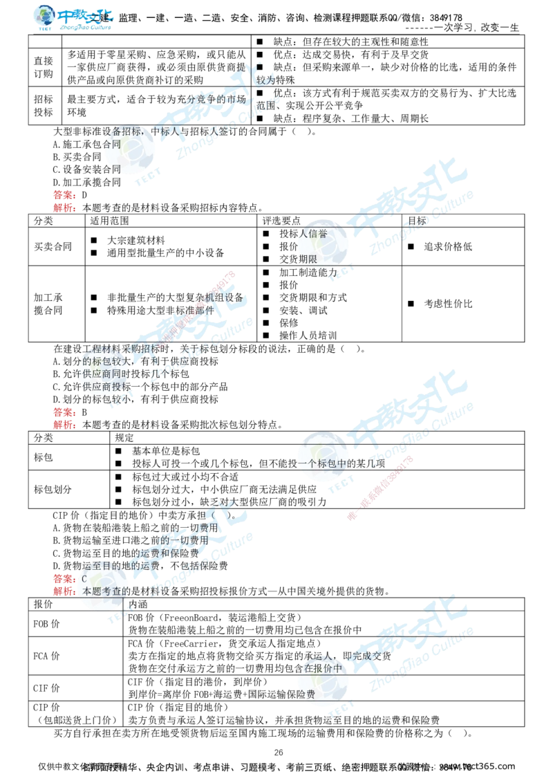 02.2025-监理-合同管理-错题陷阱-打印版讲义_监理工程师_2025监理工程师_2025年监理工程师SVIP_2025年监理合同管理SVIP_03-习题精析✿实战特训✿模考通关_课程讲义