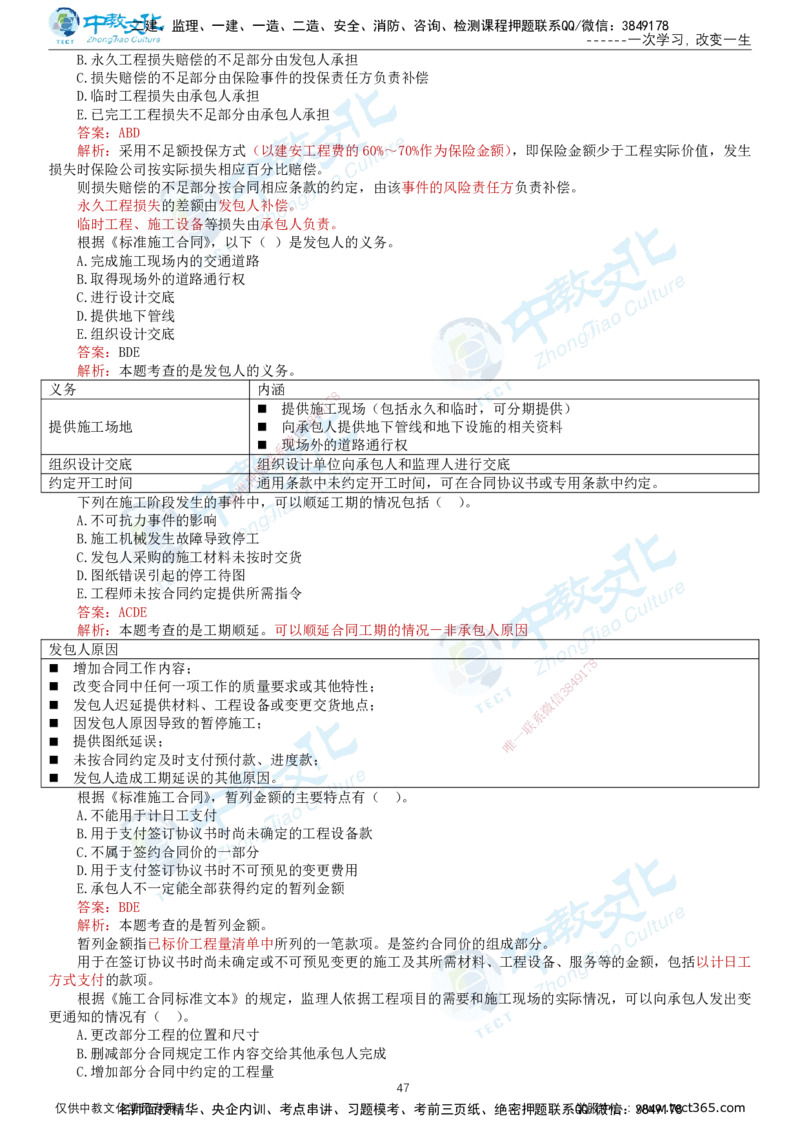 02.2025-监理-合同管理-错题陷阱-打印版讲义_监理工程师_2025监理工程师_2025年监理工程师SVIP_2025年监理合同管理SVIP_03-习题精析✿实战特训✿模考通关_课程讲义