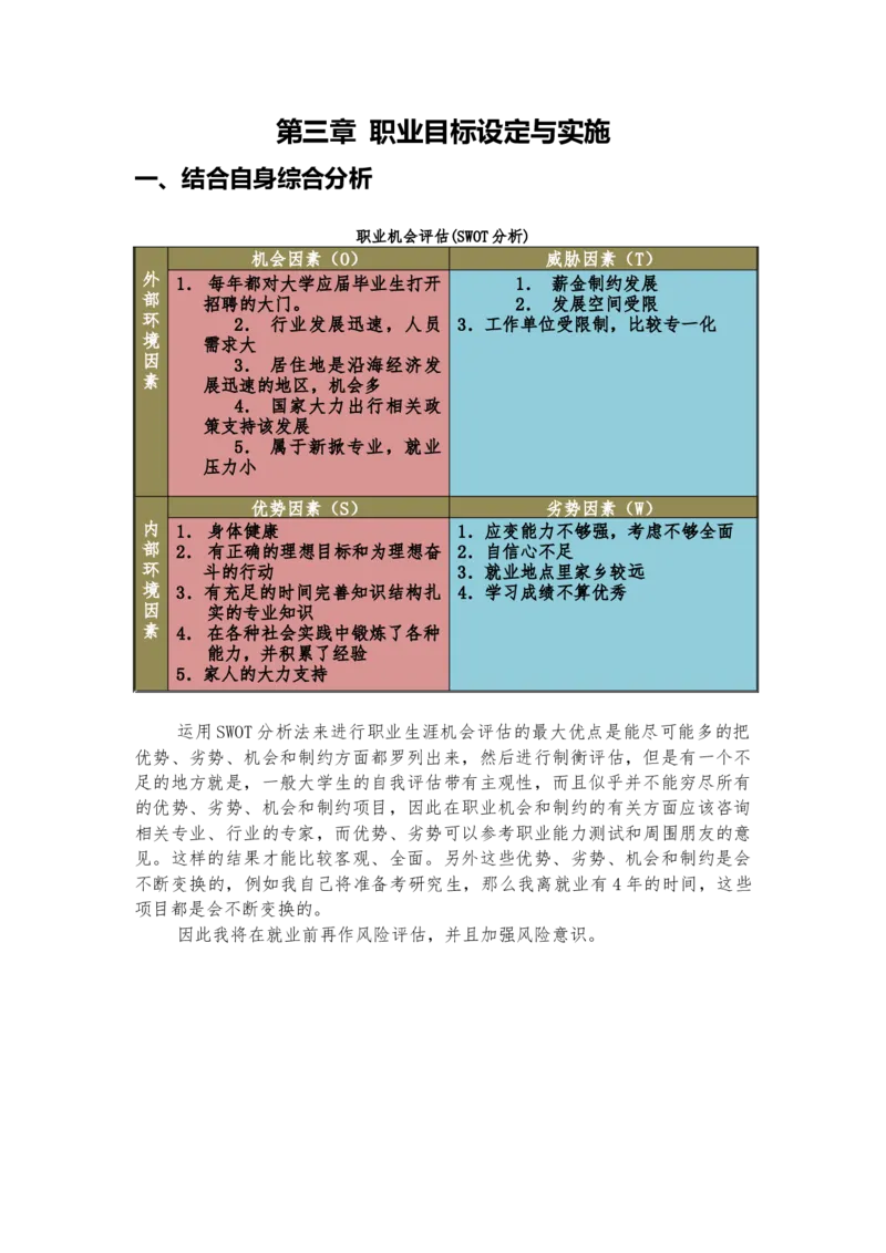职业生涯规划书_E6-职业规划_100水利专业