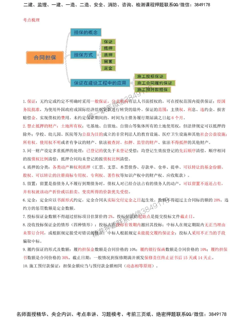 08-第1章-第三节-合同担保（三）_监理工程师_2025监理工程师_2025年监理工程师SVIP_2025年监理合同管理SVIP_02-基础精讲✿高端面授✿深度强化_讲义