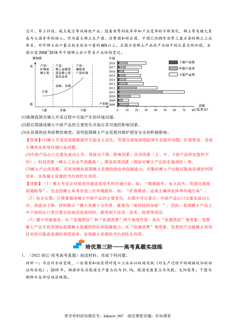 1.2自然资源及其利用-2022-2023学年高二地理课后培优分级练（人教版2019选择性必修3）（解析版）_E015高中全科试卷_地理试题_选修3_2.同步练习_课后培优练2023年（第一套）