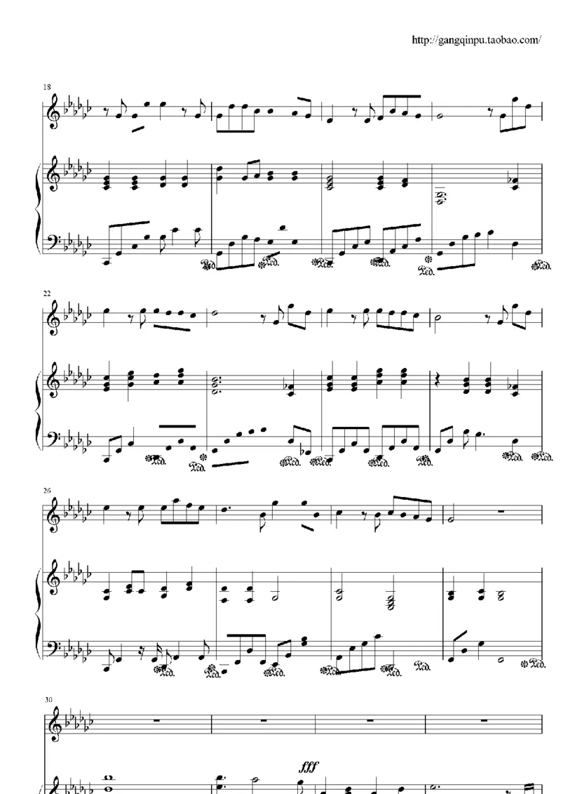 18、王光良（74页，共14首）_一万首著名钢琴曲谱哈农贝多芬合集视频教学电子版高清无水印可打印_3流行音乐谱_流行钢琴谱合集形式_高清PDF无水印