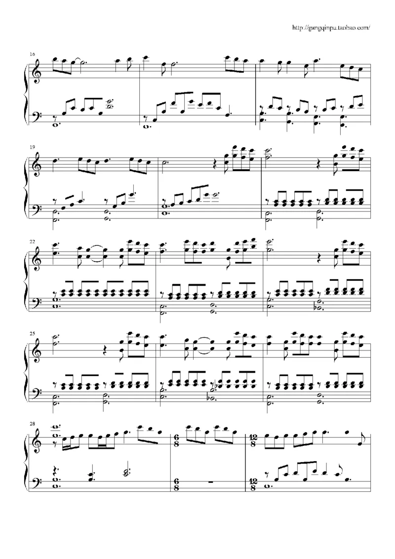 18、王光良（74页，共14首）_一万首著名钢琴曲谱哈农贝多芬合集视频教学电子版高清无水印可打印_3流行音乐谱_流行钢琴谱合集形式_高清PDF无水印